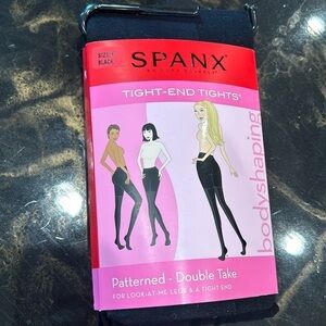 Spanx plus size 2X tight-end tights patterned double take new w tags